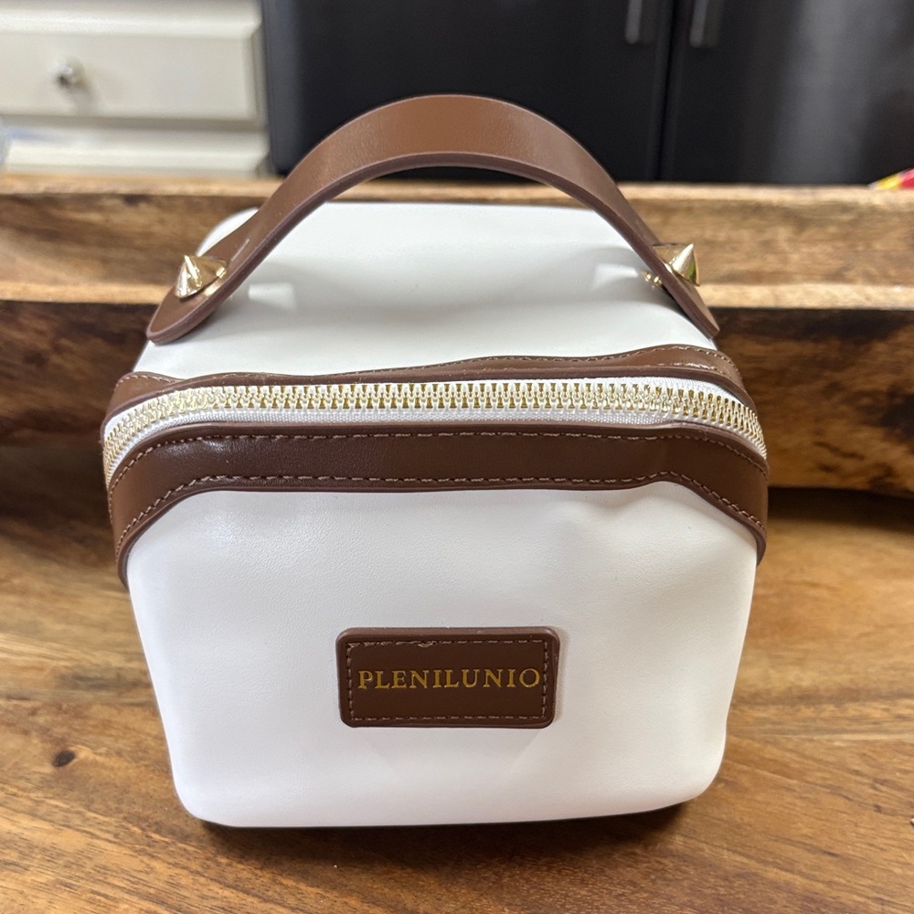 Plenilunio White and Brown Handbag